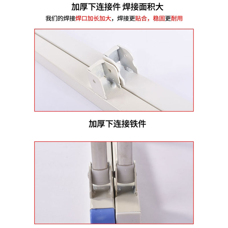 智扣不锈钢老人掉摔床护栏单边挡板起床扶手病床护栏折叠儿童床围栏_加厚五挡—电钻打孔_单边不分左右