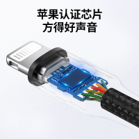 绿联 苹果耳机转接头转换线器音频支持通话lightning转3.5m适用iphone13/12/11/xrxsmax手机
