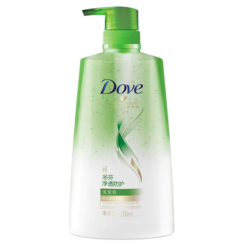 多芬(Dove)洗发水 轻润系列洗发乳 净透防护700ml[联合利华]