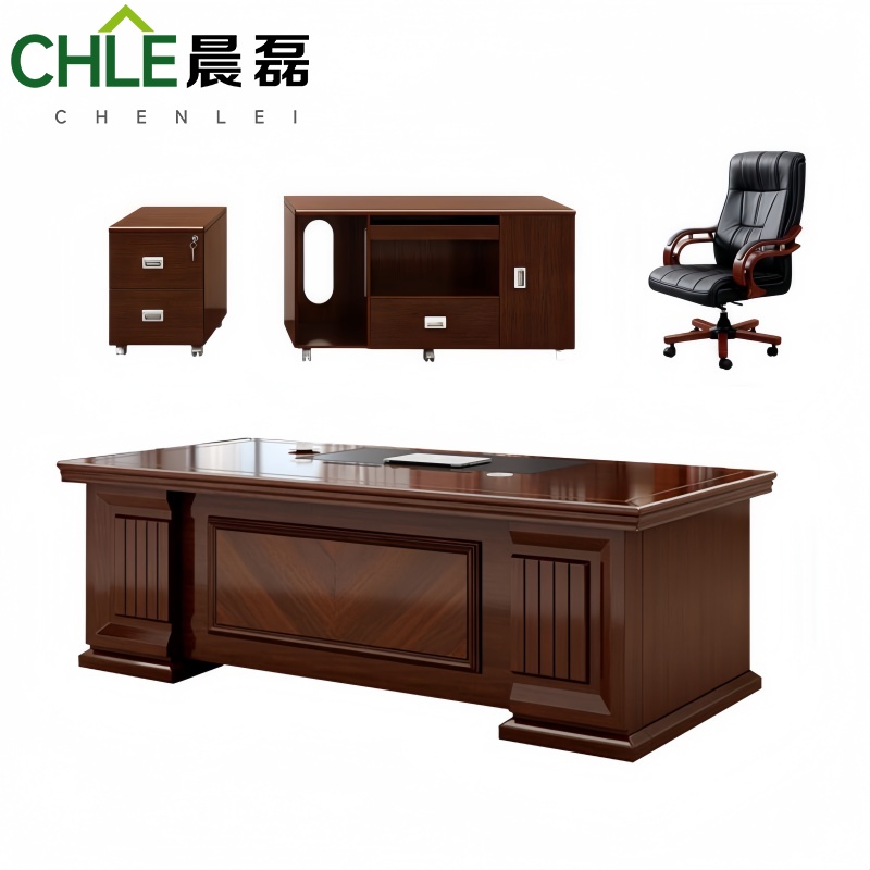 晨磊 大班台 2米+椅 套高清大图