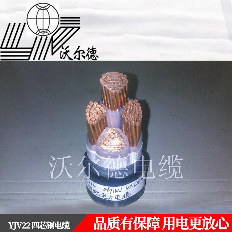 沃尔德电缆 电力电缆 YJV22 0.6/1KV 3*70+1*35