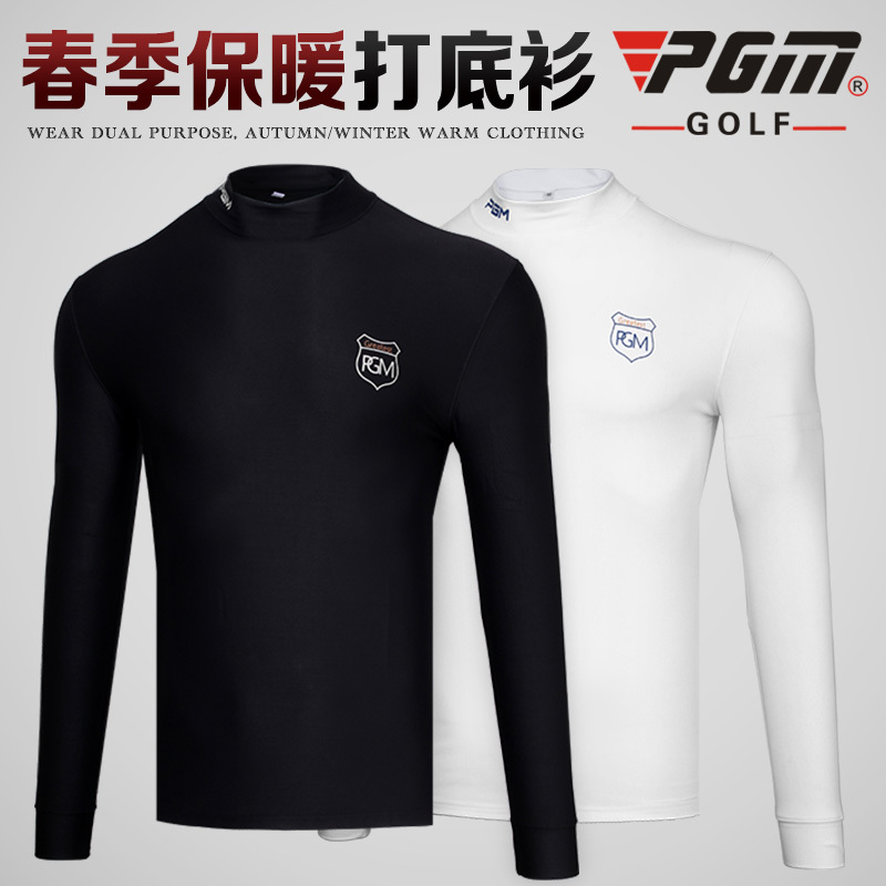 高尔夫打底衫 男士春秋季服装 加绒保暖紧身衣 长袖