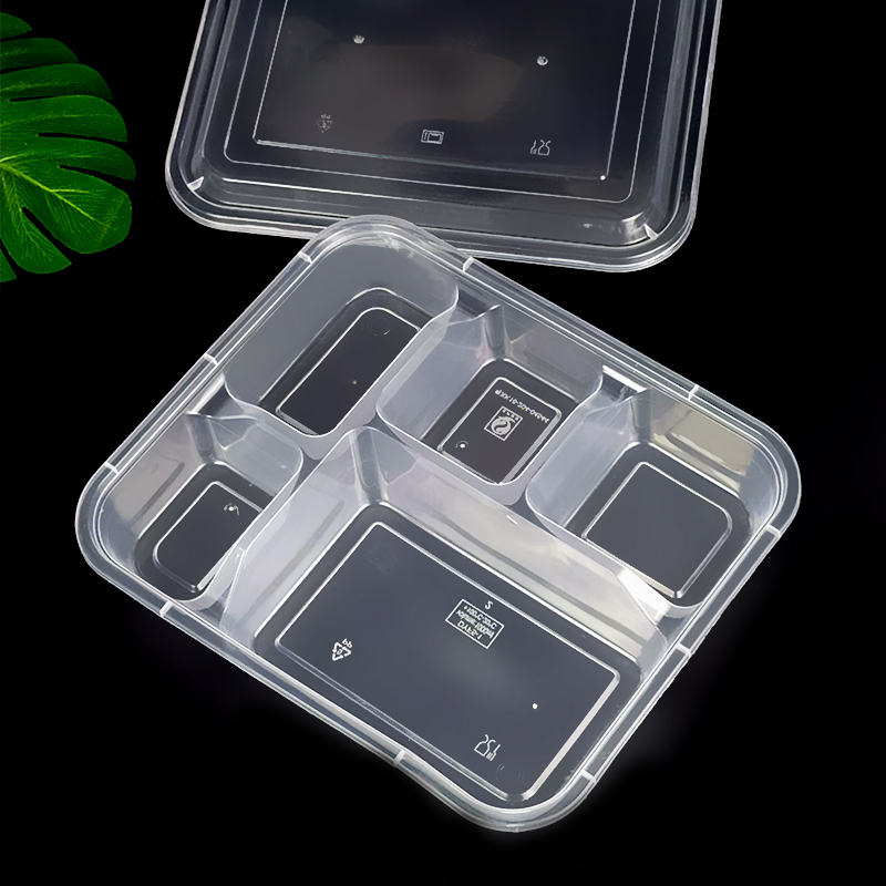 五格餐盒1000ml快餐盒一次性五