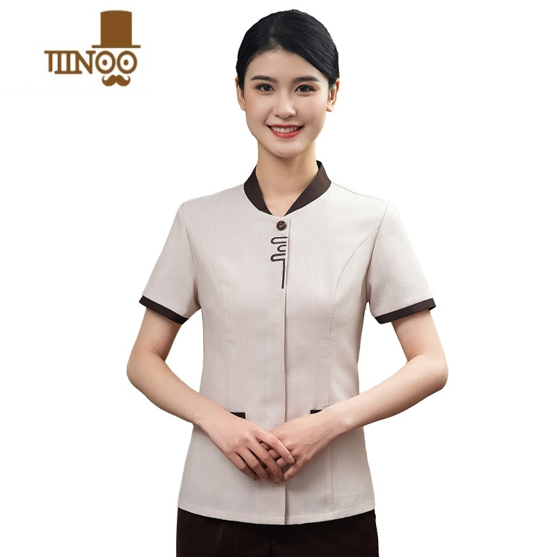 yanxu酒店客房保洁员工作服短袖物业医院清洁工阿姨保洁服长袖套装