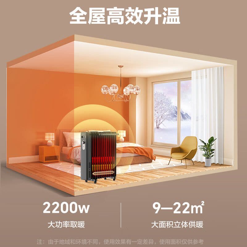 格力(GREE)油汀取暖器整屋升温家用13片电油汀取暖器电暖器电暖气片干衣加湿防烫 NY22-X6222 机械款图片