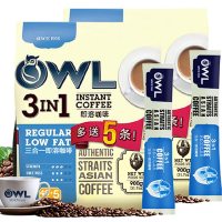 马来西亚进口新加坡OWL猫头鹰三合一即速溶咖啡900g*2袋