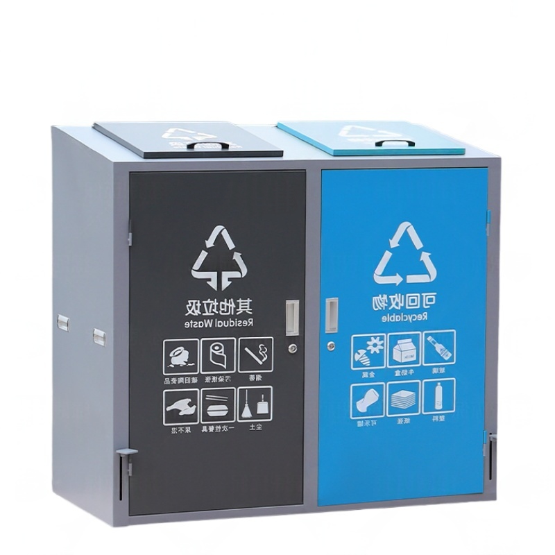 铭思达二分类垃圾桶120L*2个高清大图