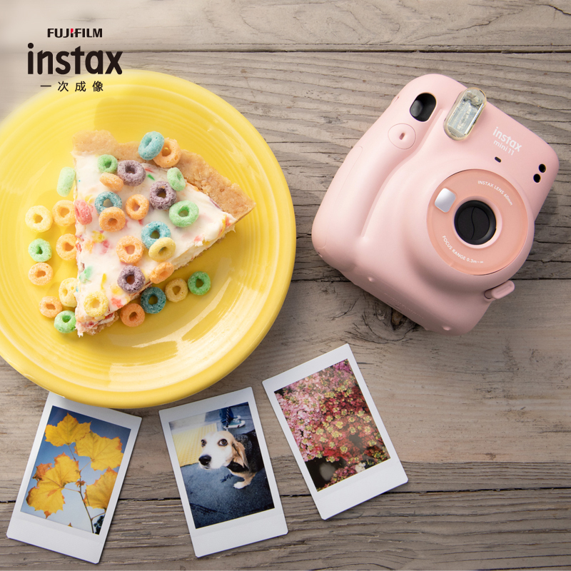 富士(FUJIFILM)INSTAX 一次成像 mini11绯樱粉胶片相机 mini9升级款 套餐四(含礼盒+相纸)
