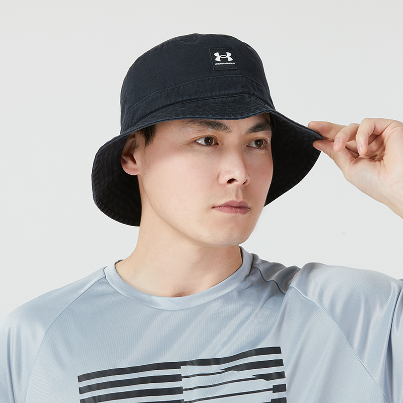 安德玛UA男帽女帽新款渔夫帽户外遮阳运动帽休闲帽1376704-001 ZP L/XL 1376704-001/黑色