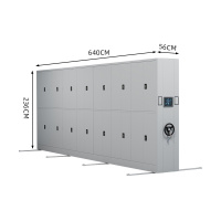 臻远 ZY5062371 智能密移动文件柜通双节 一列七组 640*56*236cm(单位:台)灰白色