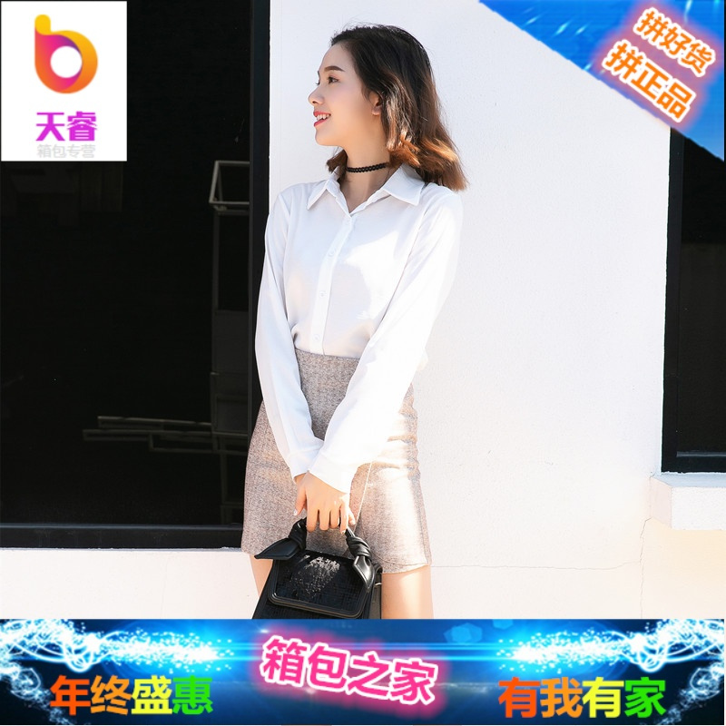 2018新款新加坡小 CK 单肩包欧美扭结装饰女士手提包