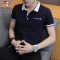 啄木鸟夏季短袖t恤男士宽松翻领上衣2025新薄款潮流休闲polo衫男T