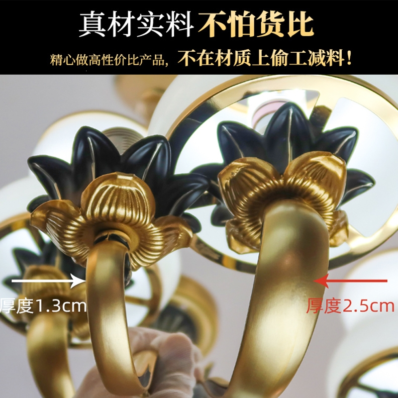 大海边欧式吊灯客厅灯 现代简约大气奢华别墅大厅餐厅卧室大灯