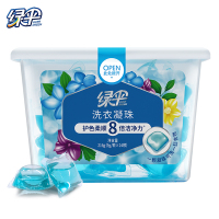 [苏宁自营]绿伞 24颗/盒8倍洁净护色柔顺洗衣球 酵素洗衣凝珠(盒)