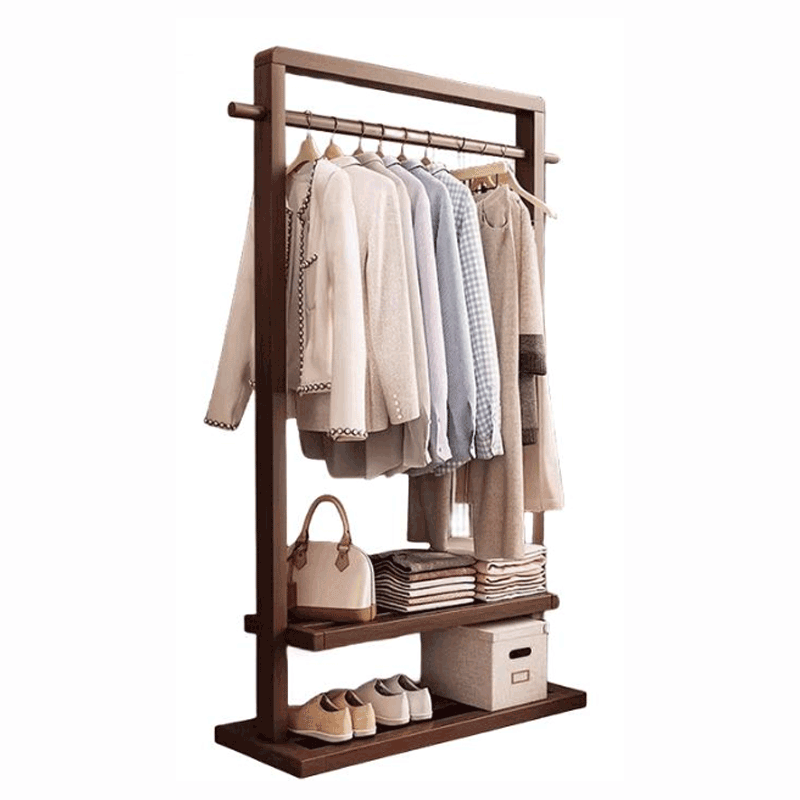 企来实木晾衣架衣帽架 320*650*1800mm 个高清大图