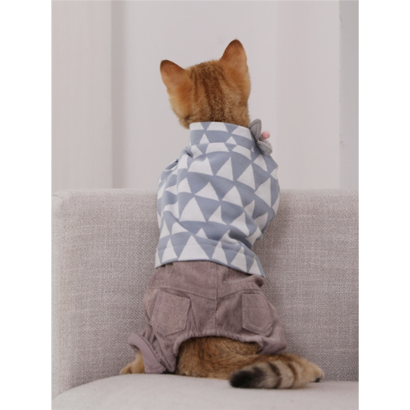 猫咪衣服猫猫米妮英短小猫幼猫布偶春秋夏季薄款宠物四脚装秋季