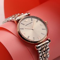 阿玛尼(Emporio Armani)手表钢制表带时尚休闲简约石英女士腕表AR1840