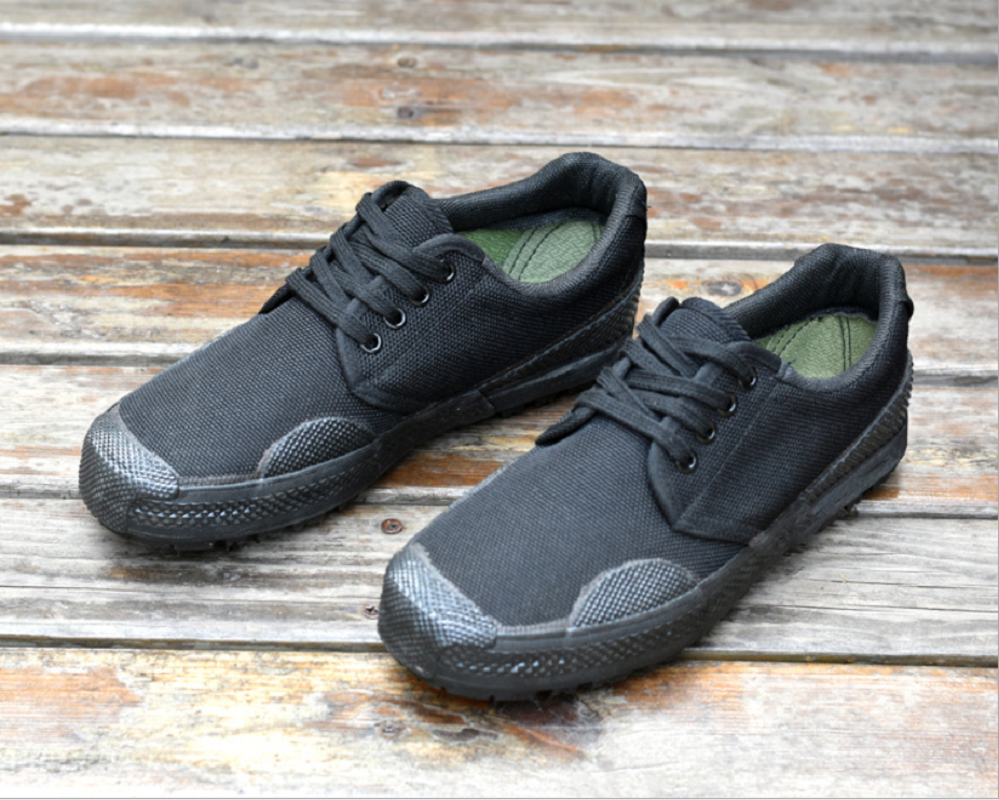 誉丰YL-7004黑色作训鞋解放鞋防滑耐磨军警训练学生军训劳保鞋 38码