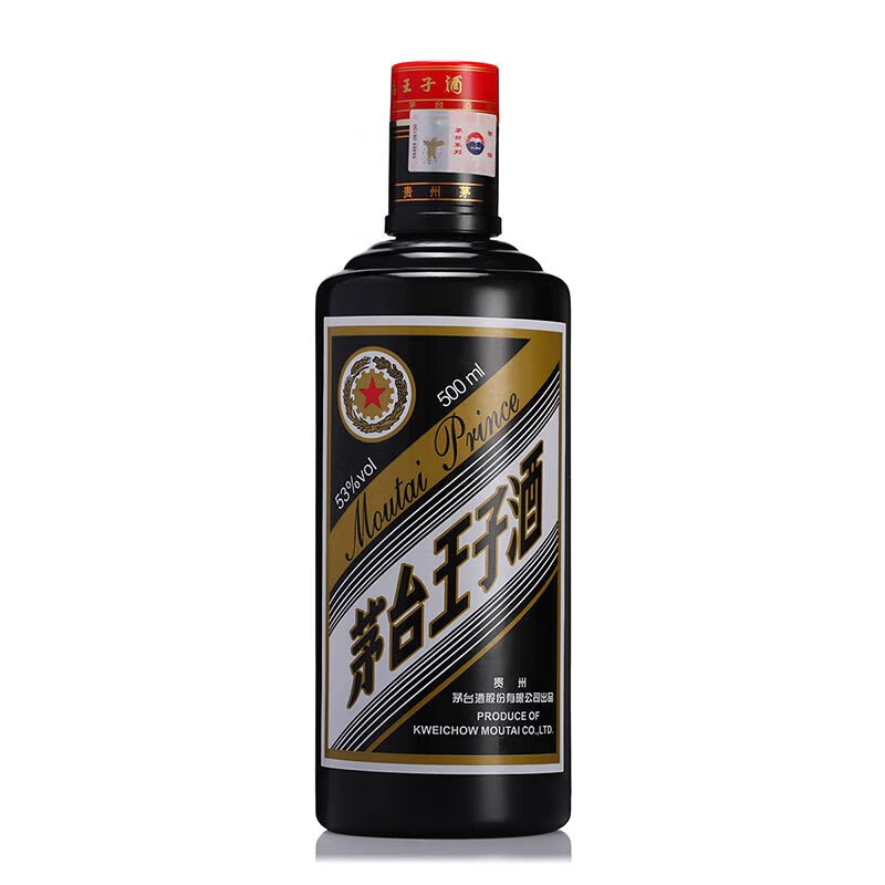 茅台 MOUTAI 53度酱香型白酒 王子黑金 500ml 单瓶装