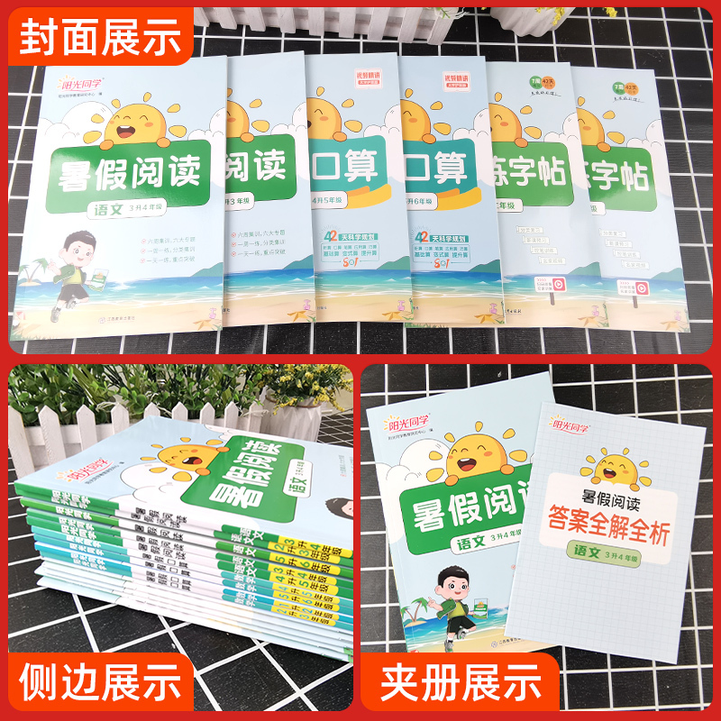 暑假练字帖 四升五 [正版]2024新版阳光同学暑假练字帖一升二升三升四升五升六年级上下册衔接语文人教版暑假作业控笔专项