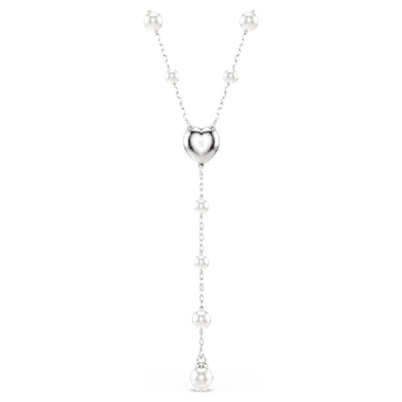 Swarovski女款T字项链水晶珍珠心形设计时尚优雅饰品配饰高清大图