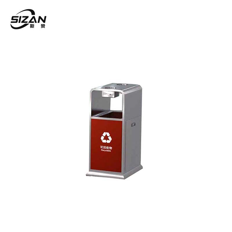 斯赞 站台分类垃圾桶 SZT180-A 个高清大图