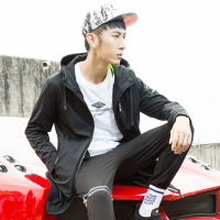 赛琪(SAIQI)运动风衣男长款百搭连帽加厚防风外套时尚休闲上衣男228553