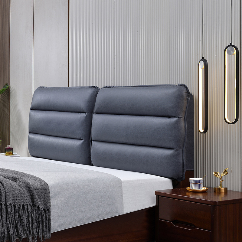 京城派 床头靠垫榻榻米贴墙软包双人大靠背仿羊绒床头罩北欧自粘靠背可拆洗床头软包双人榻榻米靠垫实木床靠垫定制高清大图