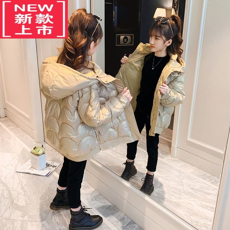 可莉允女童羽绒棉外套2022新款中大童女装儿童冬装加厚棉服12岁洋气棉衣图片
