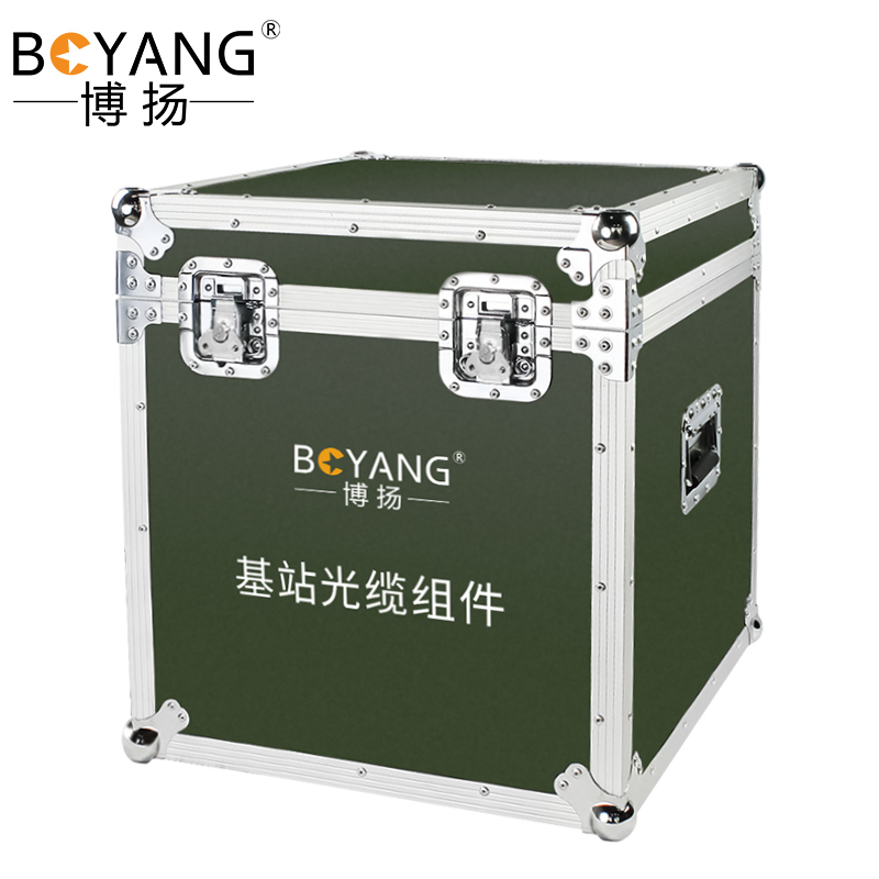 博扬 TPU单模双芯光缆1000米+B型金属航空头+航空箱+络车+2条3米航空转FC线 BY-2SBX-FC1000M