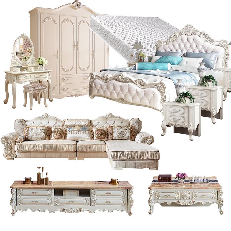 森美人全套家具欧式韩式卧室家具套装组合客厅衣柜主卧家具四件套高清大图