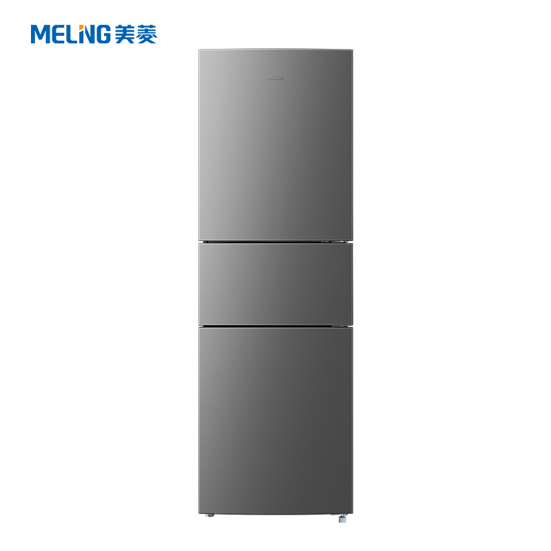 [鲜食尚]美菱(MELING)218升三门冰箱 风冷无霜节能低噪电冰箱租房家用抗菌净味苏宁自营
