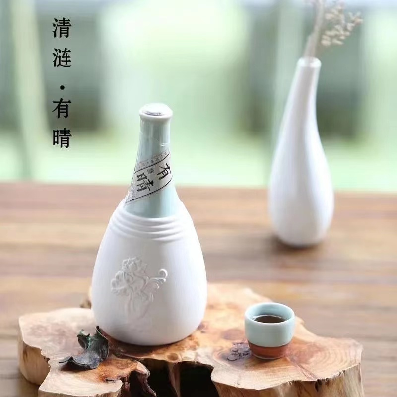 塔牌 绍兴黄酒 清涟有晴 手工酿造 半干型黄酒 500ml 礼盒装 八年手工冬酿(2瓶配1个礼袋)