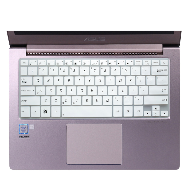 华硕asus灵耀笔记本键盘保护膜u4000uq7200电脑14英寸13贴13.3硅胶垫子u4100unu3000|半透蓝