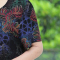 黑色花 L[建议80-95斤] 中老年人夏装女奶奶连衣裙宽松老人短袖裙子60岁70老人妈妈装衣服