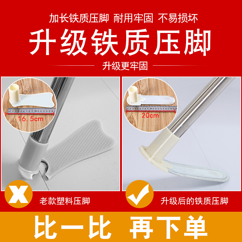 U型伸缩蚊帐三开新款加粗落地支架1.5m1.8m床双人家用加密加厚