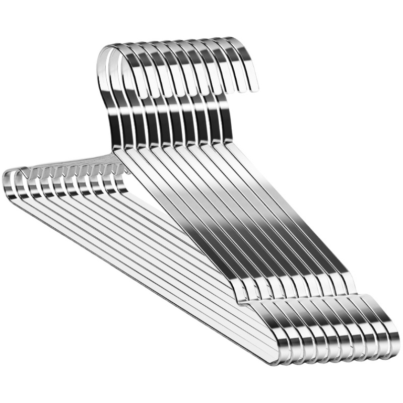 芙瑞塔不锈钢衣架 42*0.8cm10个组高清大图