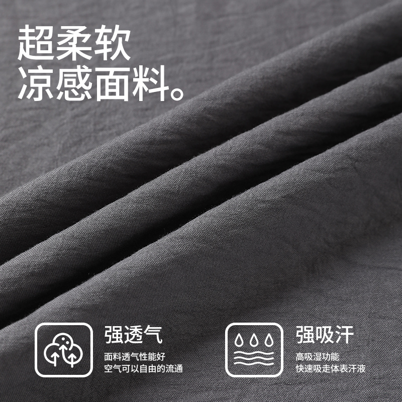 啄木鸟2025新款冰丝薄款可外穿睡衣男士夏透气短袖长裤居家服22高清大图