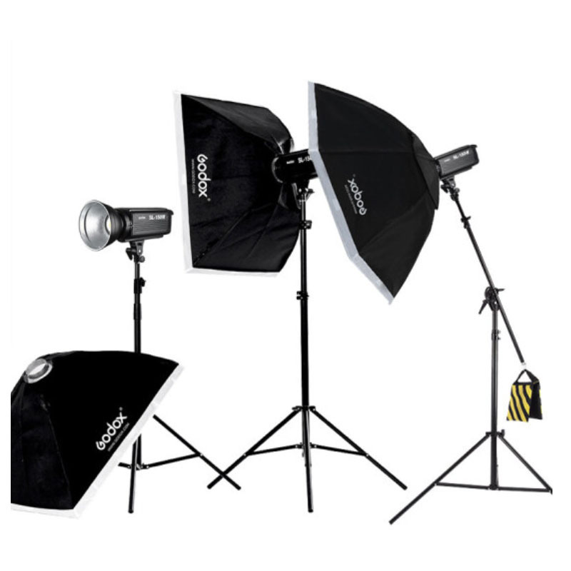 神 牛(Godox) SL-150W直播补光灯LED摄影灯(常亮补光 三灯套装)