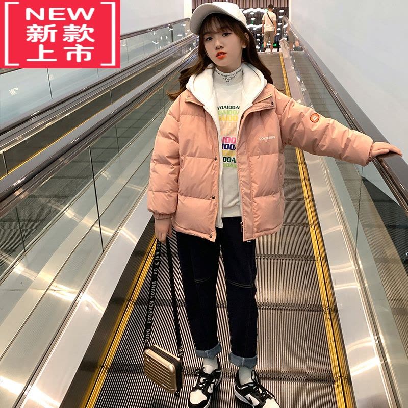 可莉允女童棉衣2022新款冬季加厚外套洋气女孩短款棉袄冬装儿童羽绒棉服图片
