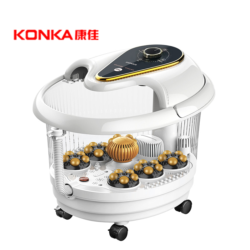 康佳(KONKA)足浴盆KZ-ZY16恒温加热太极轮按摩洗脚器加热舒适家用足疗养生自动按摩足浴盆宿舍足浴桶万向轮足浴盆
