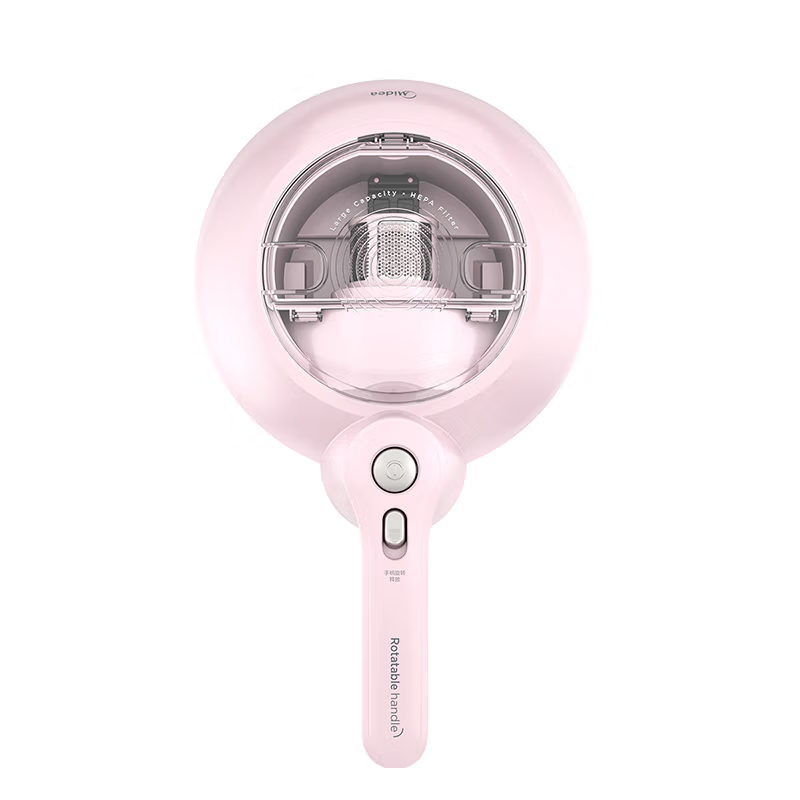 美的(Midea)除螨仪 手持家用大吸力除螨机 UV-C杀菌除螨吸尘神器 冰莹粉MT3