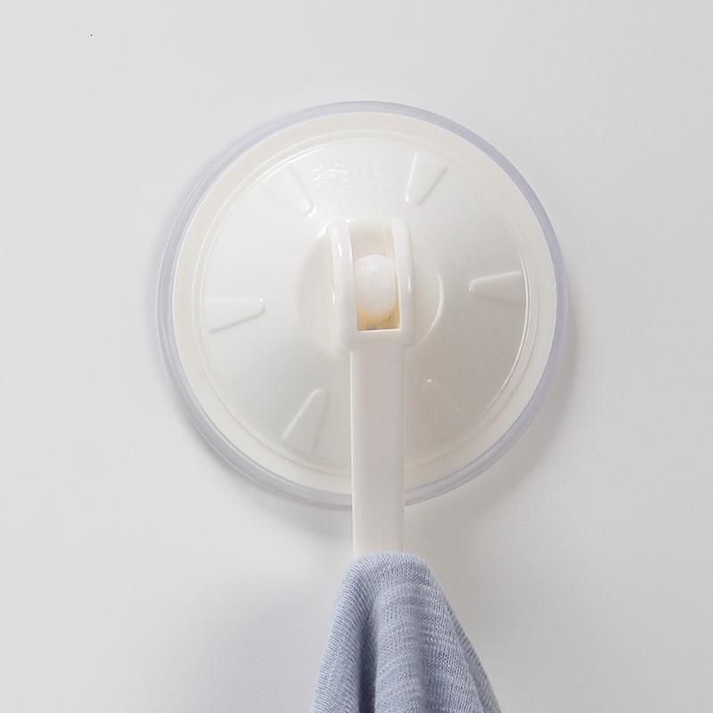 茶花(CHAHUA)挂钩壁挂粘胶创意粘贴墙上免打孔浴室厨房墙壁单个小钩子粘钩 大号加锁式吸盘钩1个装颜色随机
