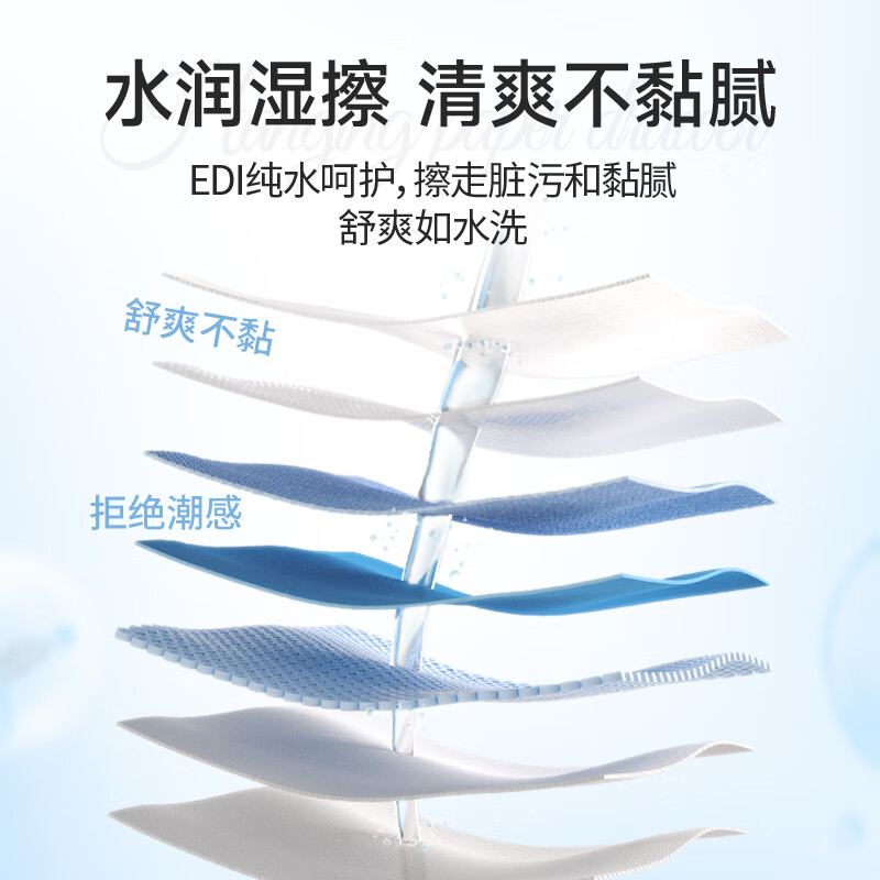 植护湿厕纸 家庭装 厕所悬挂式湿纸巾湿厕纸80抽*3包 (挂式)高清大图