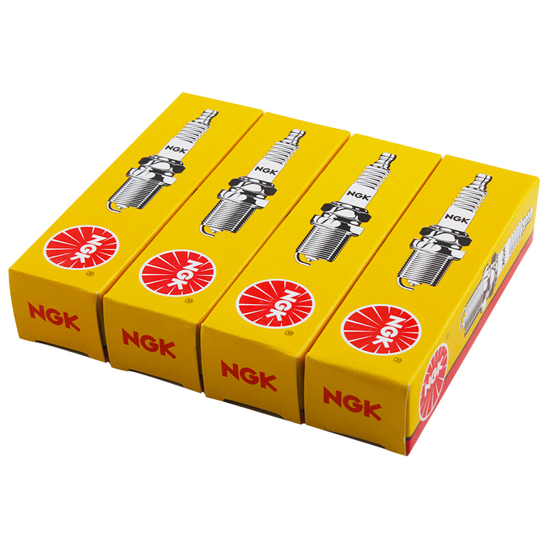 NGK镍合金火花塞BKR6E 6962四支装适用于宝骏560730博瑞GC7GX7吉利帝豪EC7熊猫奇瑞艾瑞泽速锐雨燕开