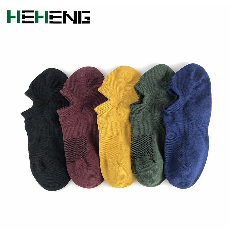 Heheng·和亨 2019年秋季新款纯手工缝头无胶防滑网眼透气船袜运动袜四季袜低帮短袜棉袜男