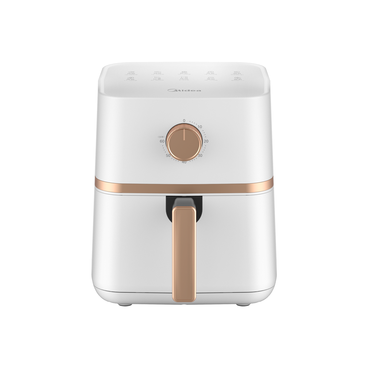 美的(Midea)空气炸锅家用4.2L大容量旋钮操作家用智能定时温控薯条炸鸡空炸锅 KZE401X9 1400W(台)