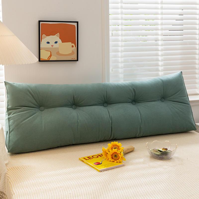 高端轻奢床头锦芙绒三角靠垫榻榻米软包科技布床头靠垫