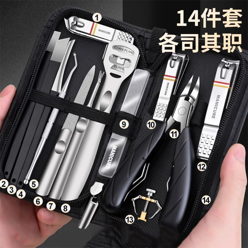 德系工艺指甲刀便携套装甲沟专用指甲钳炎家用鹰嘴钳修脚工具8138