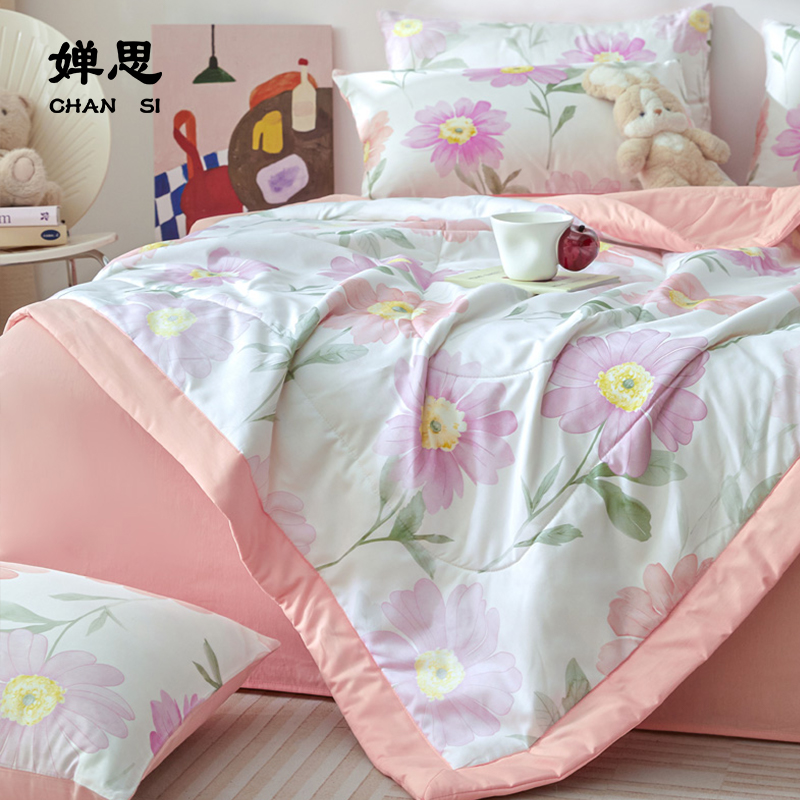 婵思 全棉棉花夏被 晨语之歌高清大图